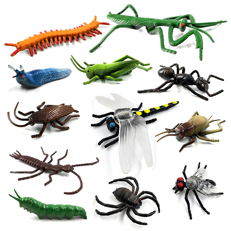 Home Improvement News - 12pcs Insect Animal Model Dragonfly Spider