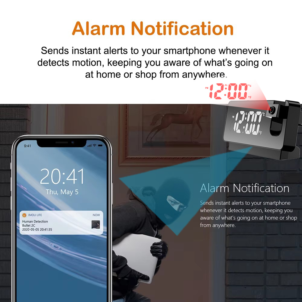 Improved 4K HD Clock Camera, S - App Home Improvement ulasan dan harga