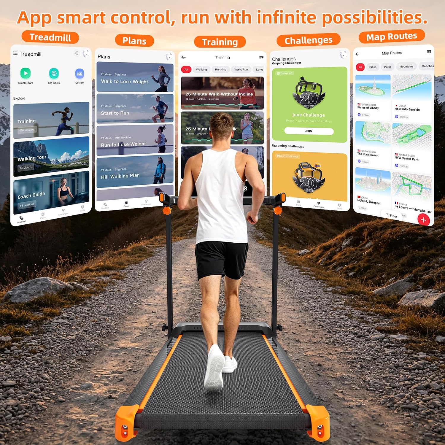 Walking Pad Treadmill, Treadmi - App Home Improvement ulasan dan harga