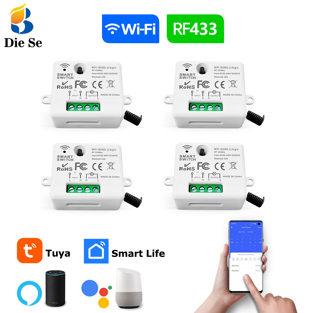 Tuya WiFi Smart Light Switch 4 - App Home Improvement ulasan dan harga