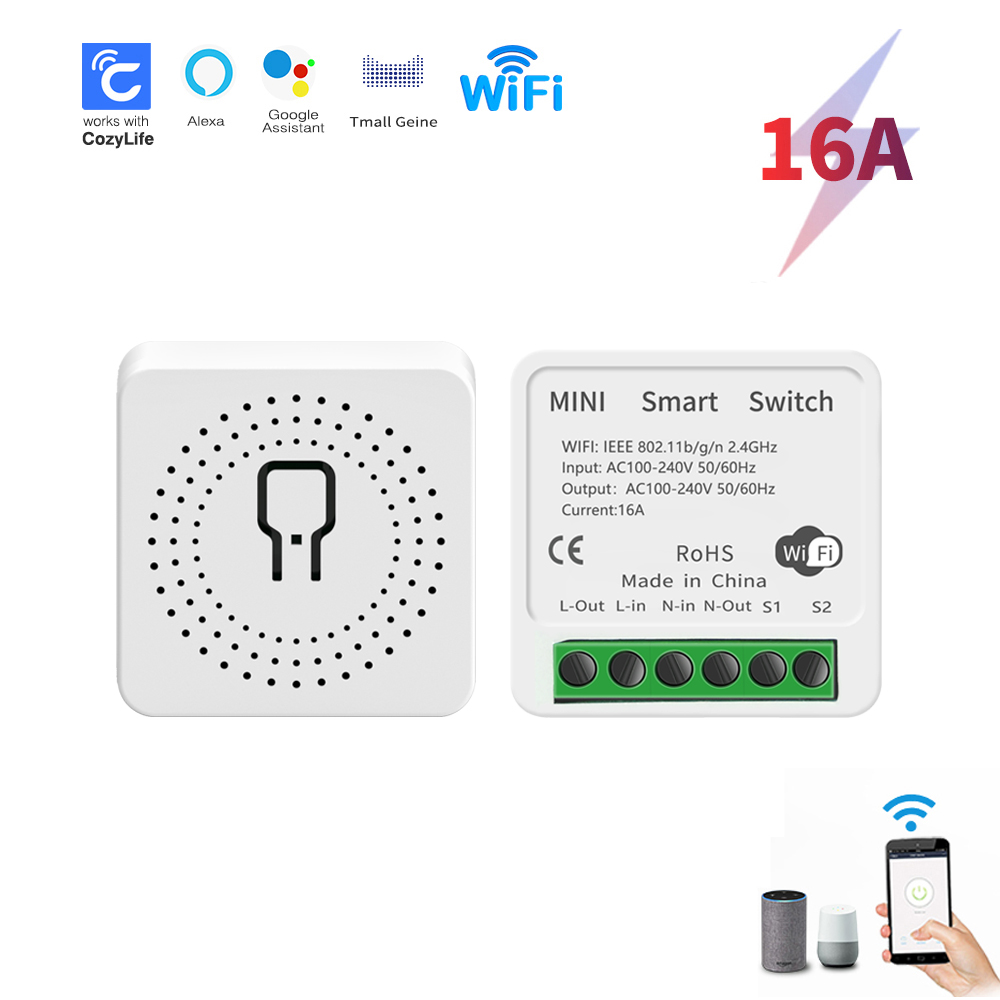 SIXWGH MiNi WiFi Smart Switch  - App Home Improvement ulasan dan harga