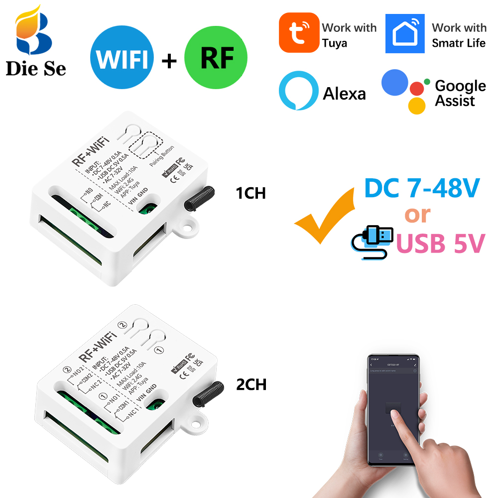 WiFi Smart Switch AC/DC 12V 24 - App Home Improvement ulasan dan harga