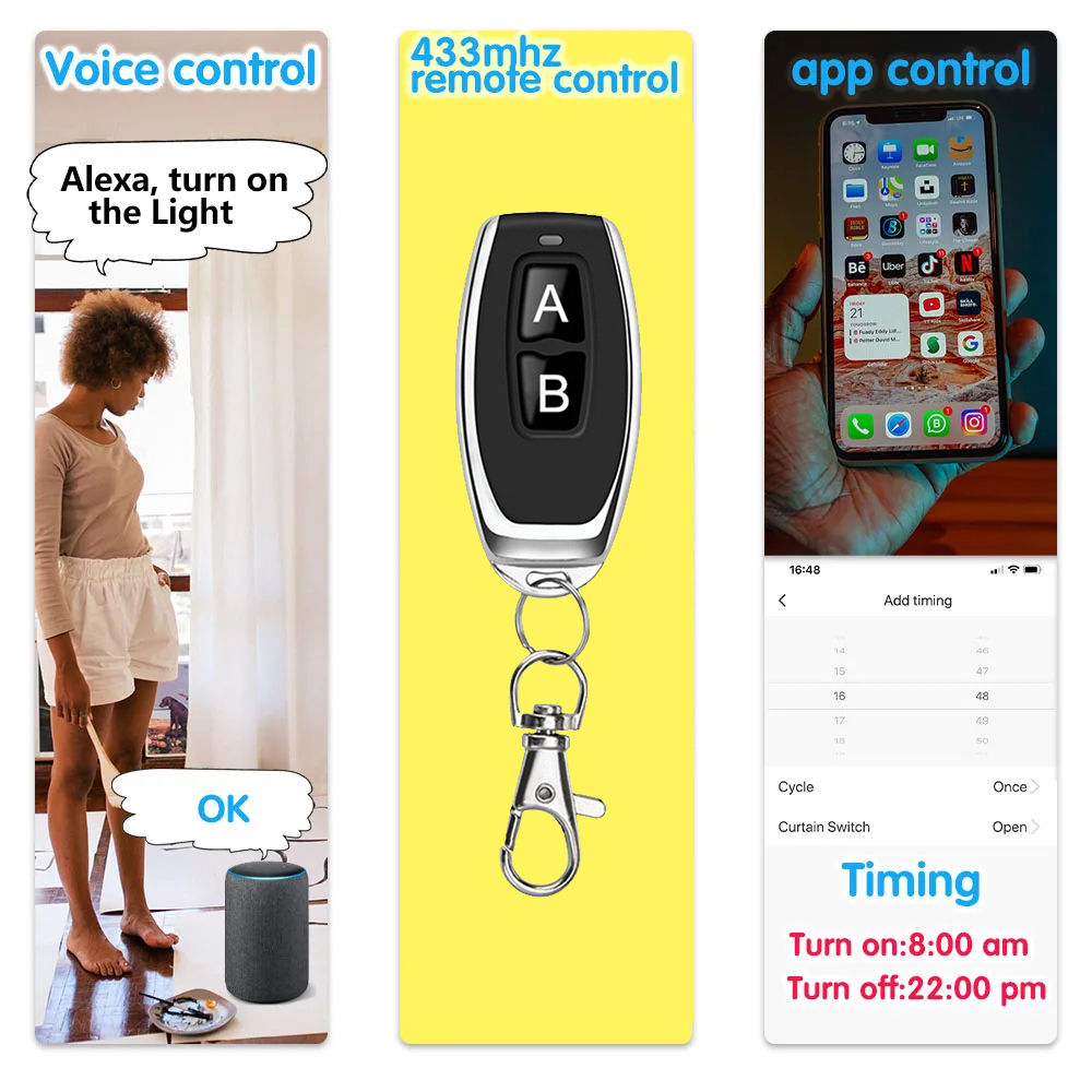 WiFi Smart Switch AC/DC 12V 24 - App Home Improvement ulasan dan harga