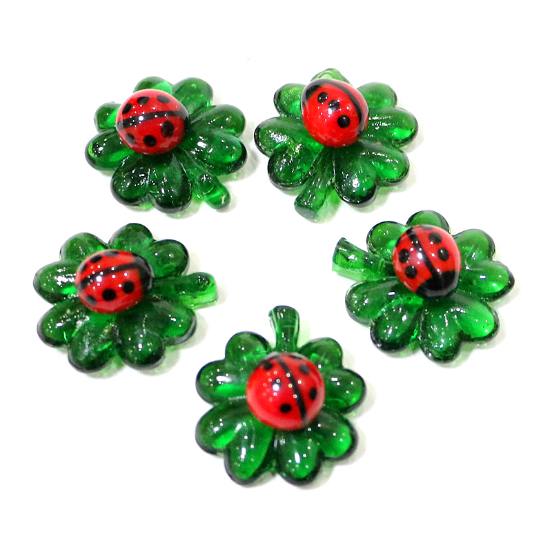 5pcs Green Mini Glass Four-Lea - Home Improvement News ulasan dan harga
